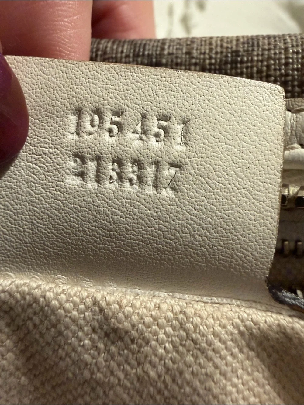 GUCCI Guccisima, hint of sparkle GG Supreme painted beige canvas Boston Bag